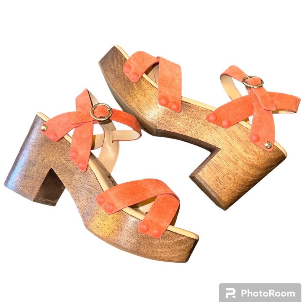 Sam Edelman Josefine Platform Heeled Sandal Tangerine size 11 - Picture 2 of 10